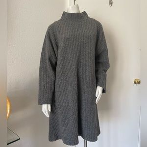 The Territory Ahead Lambs Wool Blend Sweater Dress Made in Italy Size L